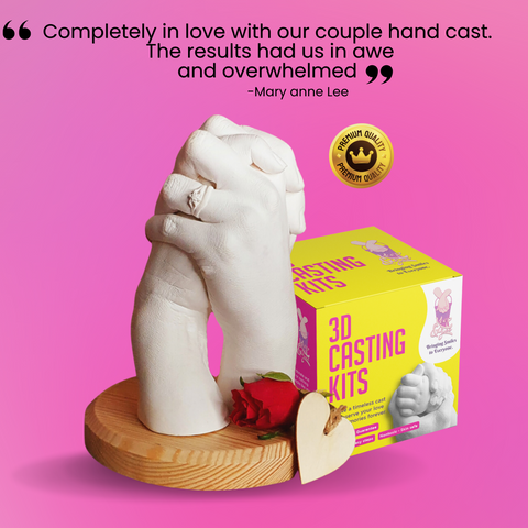 Couple Hand Casting  - Fun & Meaningful activity to do with your loved ones.